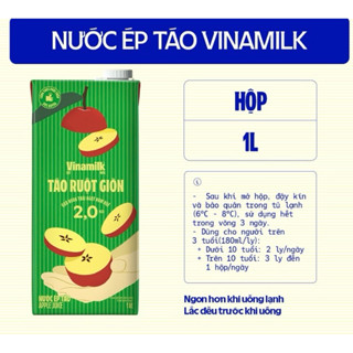 NƯỚC ÉP TÁO VFRESH HỘP 1L/ NƯỚC TÁO 1 LÍT/ NƯỚC TÁO ÉP VINAMILK
