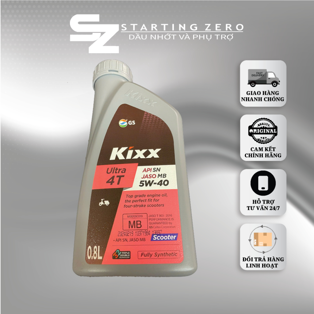 Dầu nhớt tổng hợp Kixx scooter 5w40