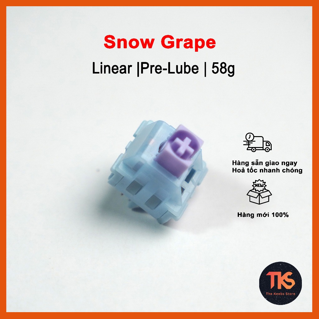 Switch Snow Grape | Linear 58g | Công tắc bàn phím cơ | TKS