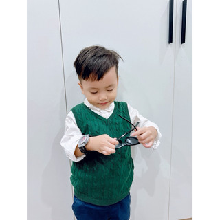 Set công tử sơ mi bé trai HM auth