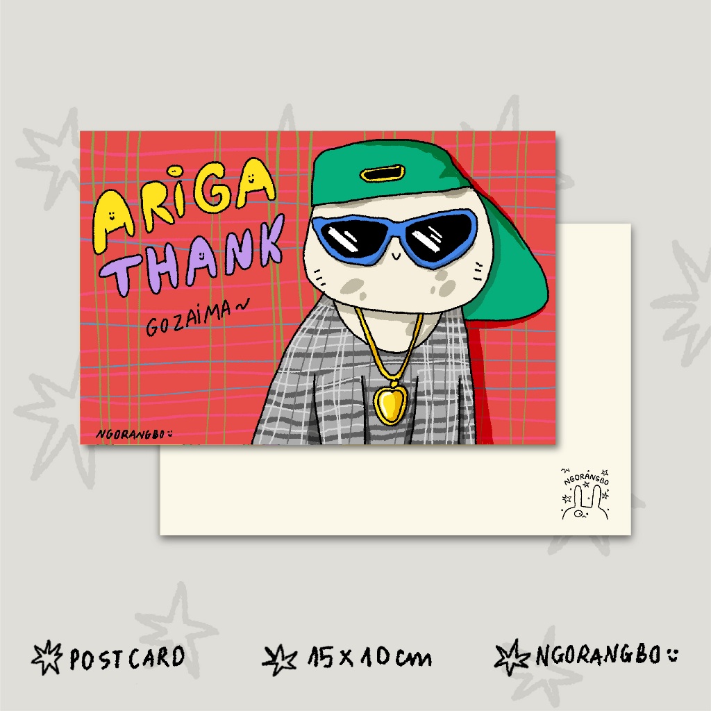 M111 - Thiệp cảm ơn cute - Postcard cảm ơn - Ngorangbo