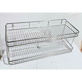 KỆ TREO 2 TẦNG INOX CAO CẤP ( ĐỦ SIZE) KỆ ĐỰNG CHÉN ĐĨA NHÀ BẾP
