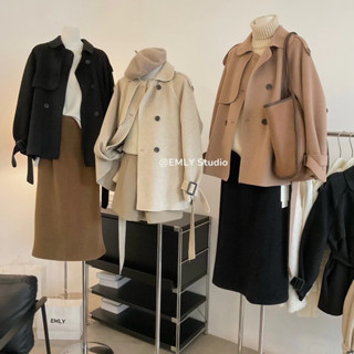 Áo khoác dạ ép lông dáng lỡ TW2 QCCC