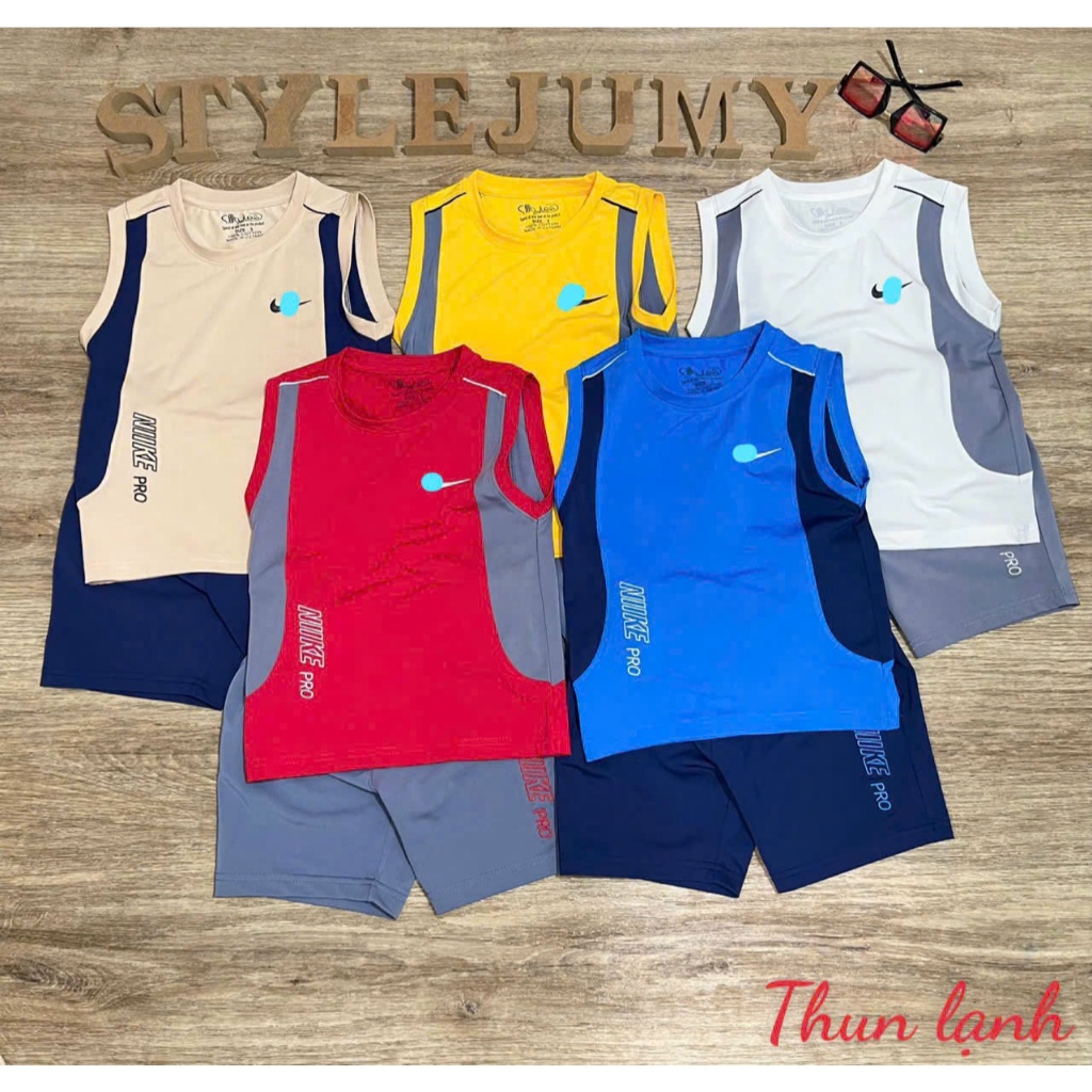 (14-48kg) Đồ bộ thể thao áo 3 lỗ thun lạnh loại 1 thương hiệu StyleJumy 1485.1486.1487.1488.1489