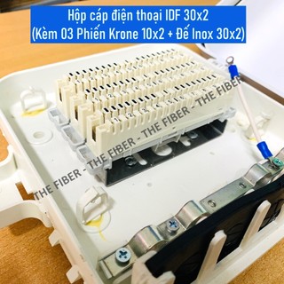 Hộp cáp điện thoại IDF 30x2 (Kèm 03 Phiến Krone 10x2 + Đế Inox 30x2)