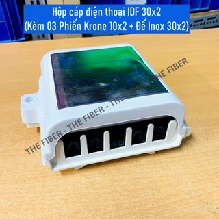 Hộp cáp điện thoại IDF 30x2 (Kèm 03 Phiến Krone 10x2 + Đế Inox 30x2)