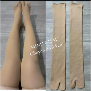 (5 ĐÔI) TẤT ĐÙI NỮ LÓT LÔNG CỪU (DÀI 60cm) (Ủ KEM, DƯỠNG DA, CHỐNG NẮNG)