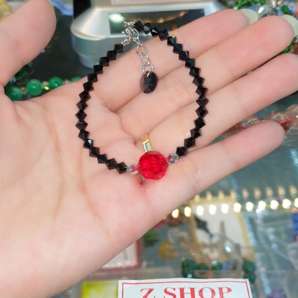 Vòng pha lê Áo cao cấp mặt tròn