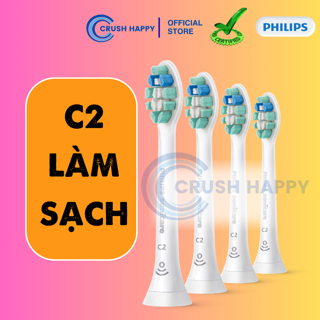 Đầu bàn chải điện Philips Sonicare C2 thay thế hàng xuất Optimal Plaque Control HX9023/65