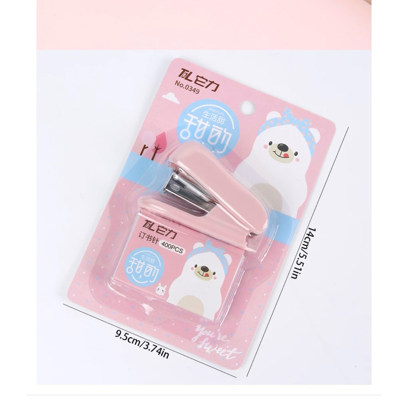 Dập gim mini kèm 1 hộ gim bấm tiện lợi