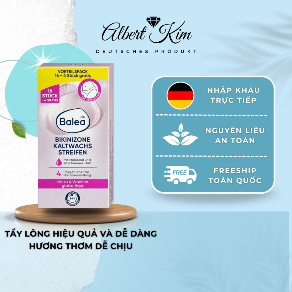 [ Hàng Đức ] Miếng dán tẩy lông Balea dành vùng Bikini