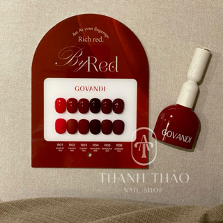 Set sơn gel đỏ Govandi G08 tặng kèm bảng màu
