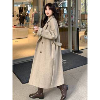 [Sẵn] Áo Khoác Dạ Dáng Dài Nữ Kiểu Form Rộng Măng Tô Dạ Kiểu Đại Hàn Quốc Mùa Đông Nữ Chali AD2112