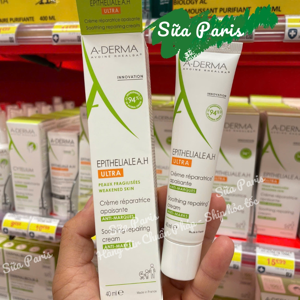 Kem liền sẹo mờ thâm Aderma Ultra duo Epitheliale giúp phục hồi da bị tổn thương_Sữa Paris Aderma