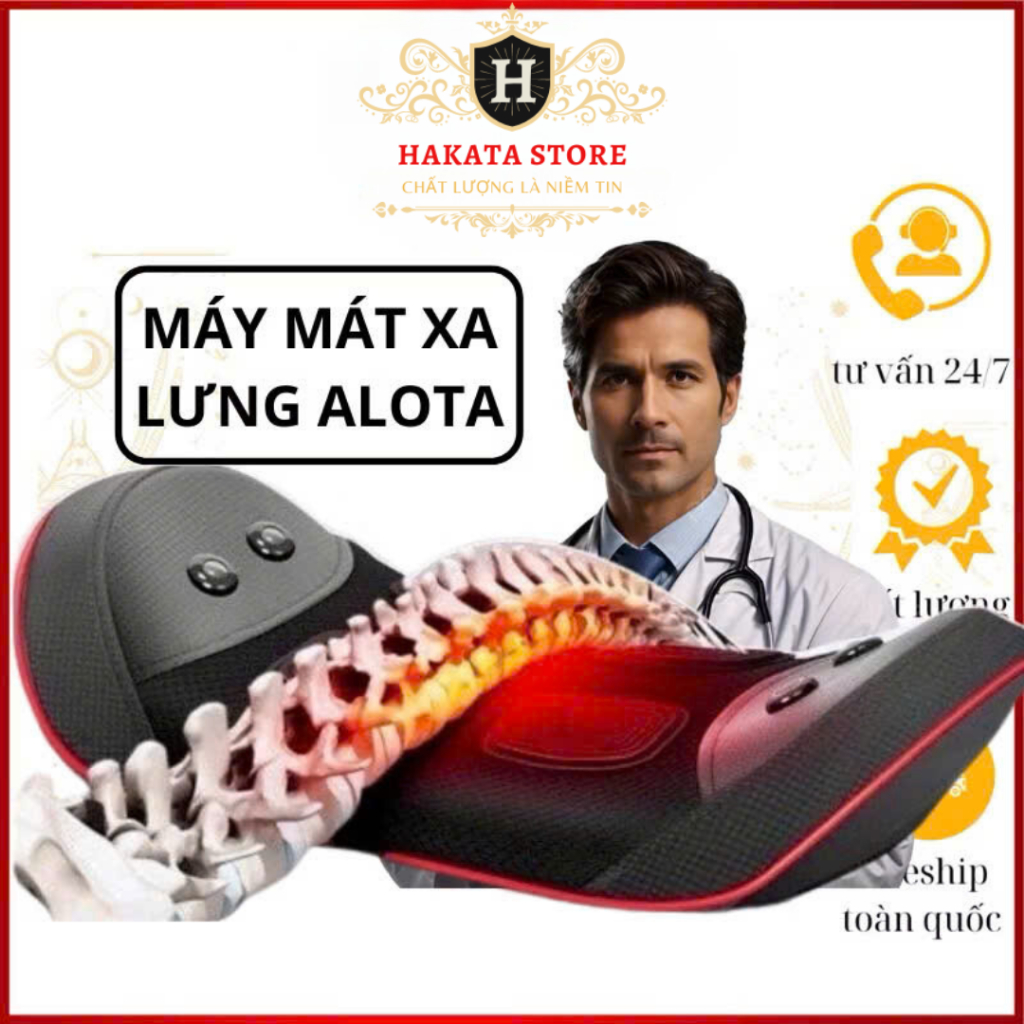 Máy massage lưng cao cấp, máy massage đĩa điệm cột sống,máy đấm lưng.-Hakatashop