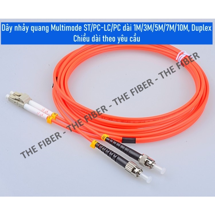 Dây nhảy quang Multimode ST/PC-LC/PC dài 1M/3M/5M/7M/10M/15M, Duplex