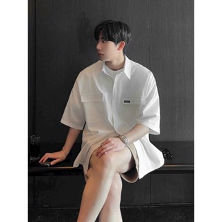 Áo sơ mi nam nữ 2 túi form rộng có big size tới 95kg thiết kế basic dễ phối đồ