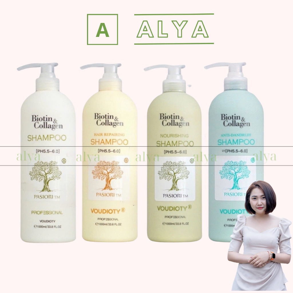 Cặp Dầu Gội Xả Biotin Collagen Voudioty 1000ml ( Đủ 4 màu ). Ngăn Ngừa Rụng Tóc, Giảm Gàu, Kiềm Dầu,