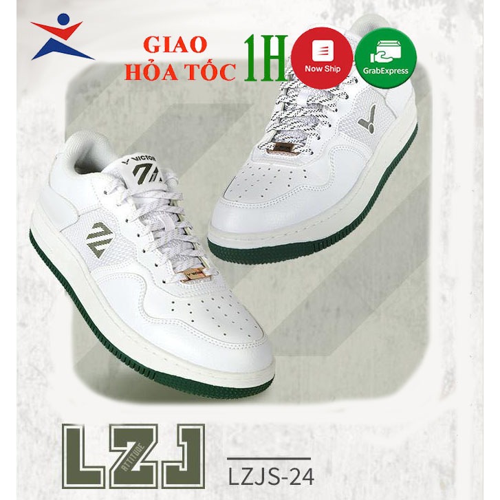 giày cầu lông victor LJZS -24 A mẫu mới màu trắng phù hợp cho cả nam và nữ bảo hành 12 tháng êm chân thoáng khí