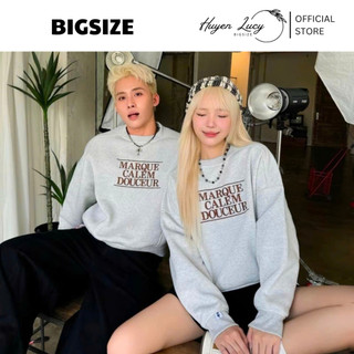 Áo sweater nam nữ unisex basic bigsize nỉ bông dài tay cổ tròn bochun áo đôi đi chơi đi làm hot trend Huyền Lucy Bigsize