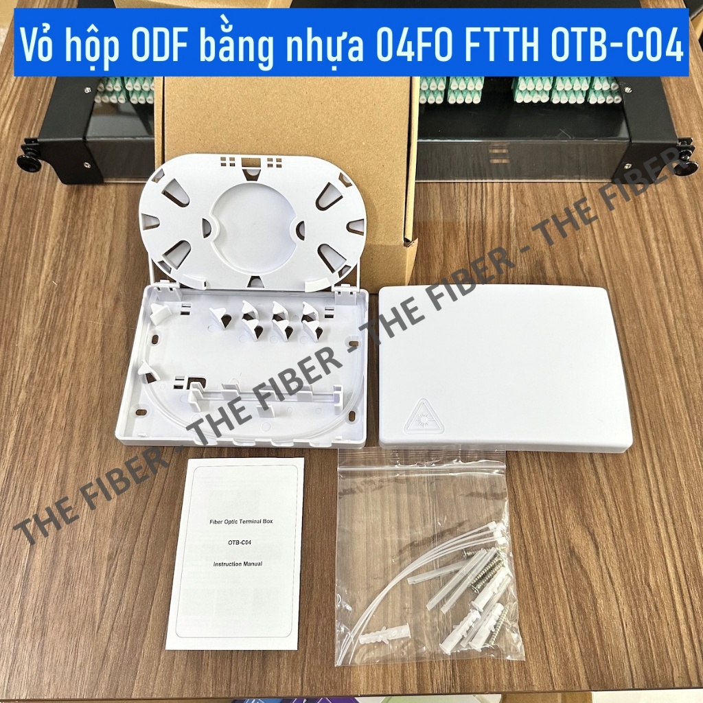 Vỏ hộp ODF bằng nhựa 04FO FTTH OTB-C04