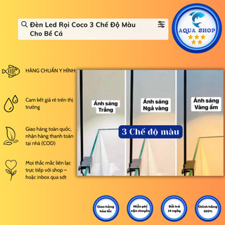 Đèn Led Rọi Coco 3 Chế Độ Màu Cho Bể Cá