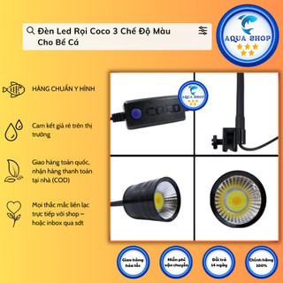 Đèn Led Rọi Coco 3 Chế Độ Màu Cho Bể Cá