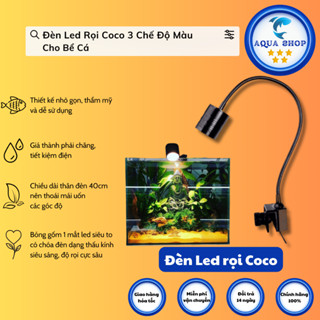 Đèn Led Rọi Coco 3 Chế Độ Màu Cho Bể Cá