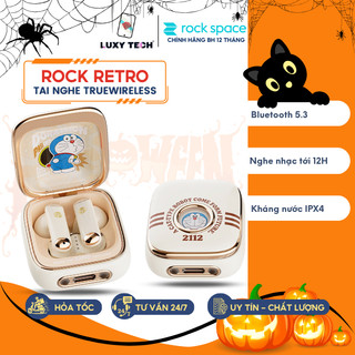 Tai Nghe Không Dây Bluetooth Rock Retro Style True Wireless Stereo Rockspace  Nghe 12H, BLUETOOTH 5.0 - BH 12 THÁNG