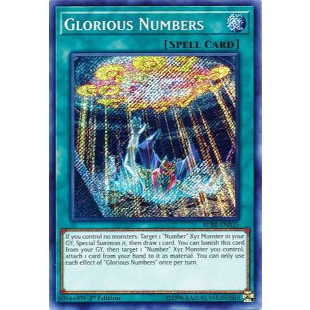 Thẻ bài Yugioh - TCG - Glorious Numbers - BLRR-EN035 - Secret Rare 1st Edition