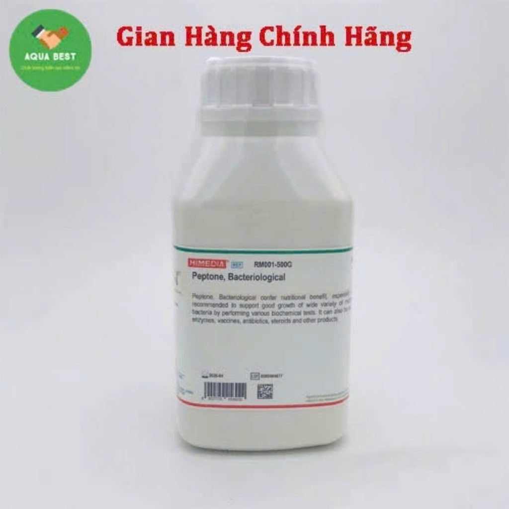 [Chính Hãng] Môi trường Peptone, Bacteriological, Mã RM001 500gram, Hãng Himedia Ấn độ