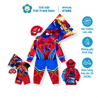   HCM Hỏa Tốc  Set Đồ Siêu Nhân Nhện Cho Bé Trai Dưới 30Kg BD188E Bộ Dài Tay Giữ Ấm Mùa Đông Mặc Đi Chơi Noel & Tết 2026 