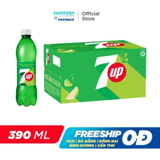 [Live] Thùng 24 Chai Nước Ngọt Có Gaz 7Up (390ml/chai)