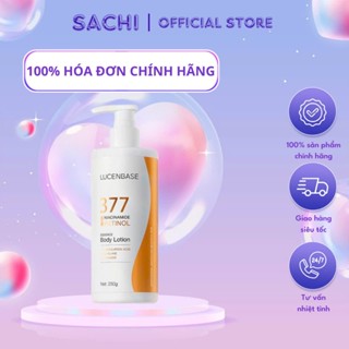 Sữa dưỡng thể 377 Niacinamide Retinol LUCENBASE hỗ trợ khóa ẩm làm sáng da - myphamsachi