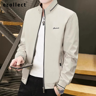 Áo khoác gió nam cổ đứng ECOLLECT, thêu chữ tinh tế, chất liệu cao cấp, phong cách đơn giản, đa năng - G14