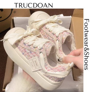 Giày thể thao nữ RIDO chất vải canvas đế độn 5cm kiểu dáng Hàn Quốc ( FullBox )