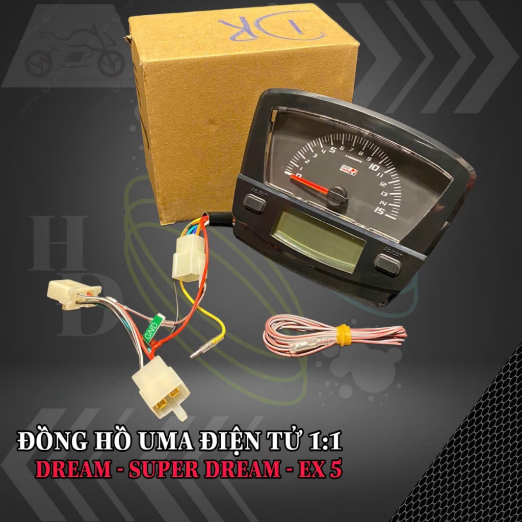 Đồng hồ điện tử UMA cho xe Dream - Ex5 hàng chuẩn 1:1