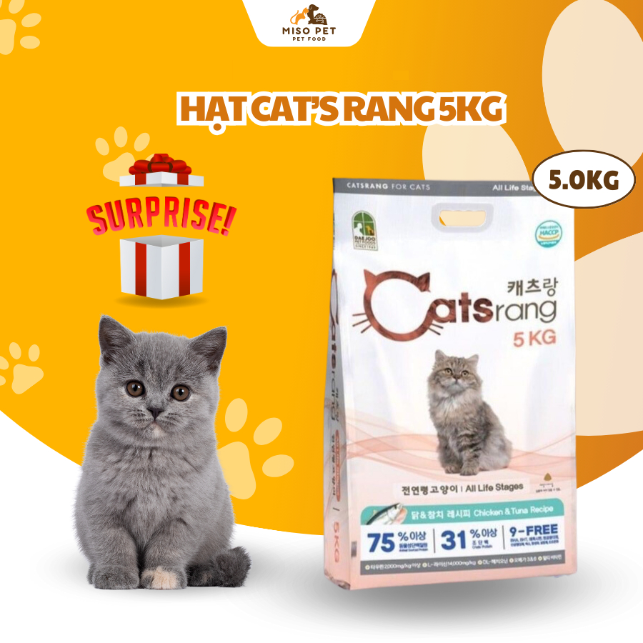 Thức ăn hạt CATSRANG 5KG cho mèo mọi lứa tuổi Hàn Quốc