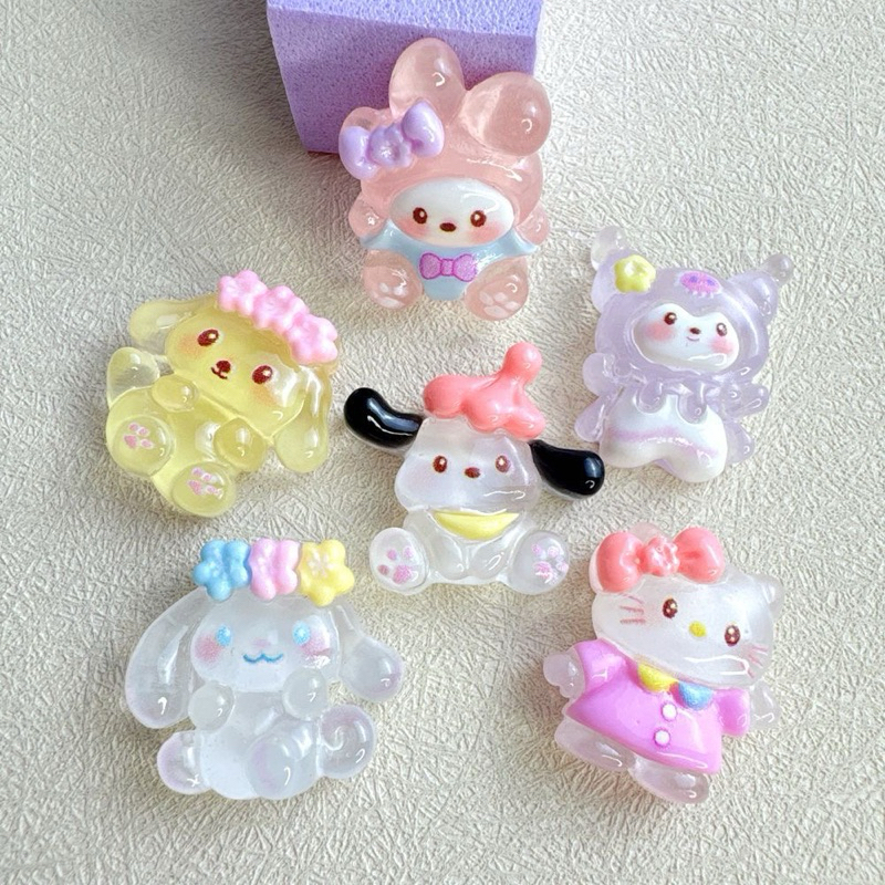 [Giá sỉ] Combo 10 Charm hoạt hình dạ quang phát sáng, charm kurumi, charm hoạt hình dạ quang dùng để