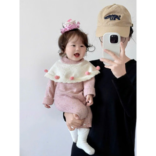 5kg - 15kg - CÓ SẴN - Hàng QCCC - Body len phối yếm phong cách Hàn Quốc cho bé gái BH24032