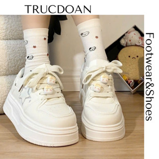 Giày nữ thể thao phối họa tiết ngôi sao kiểu dáng trẻ trung phong cách Hàn Quốc ( FullBox QC )