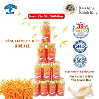  Combo 10 lọ Tổ Yến Chưng Đông Trùng SAKANEST 39% tươi Khánh Hòa 150ml 