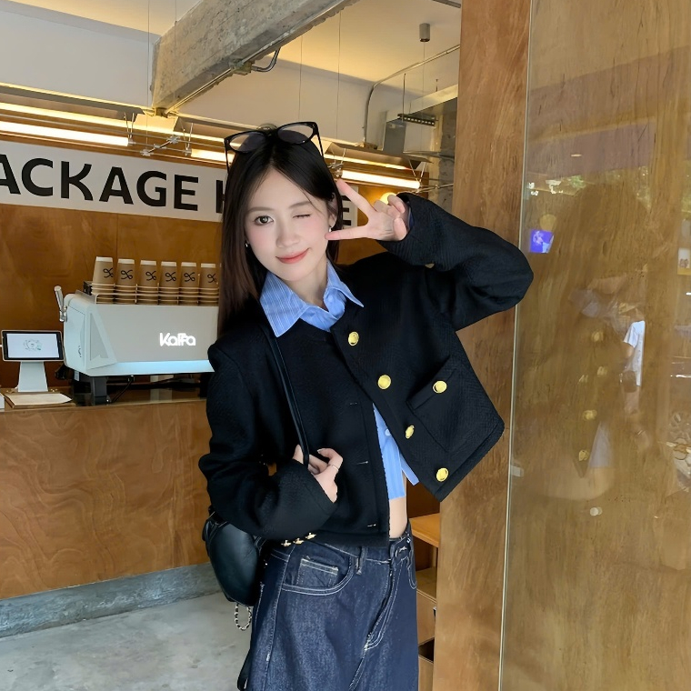 Áo Khoác Dạ (Form Rộng) Dáng Lửng Basic HH90 HaLuu Store | BigBuy360 - bigbuy360.vn