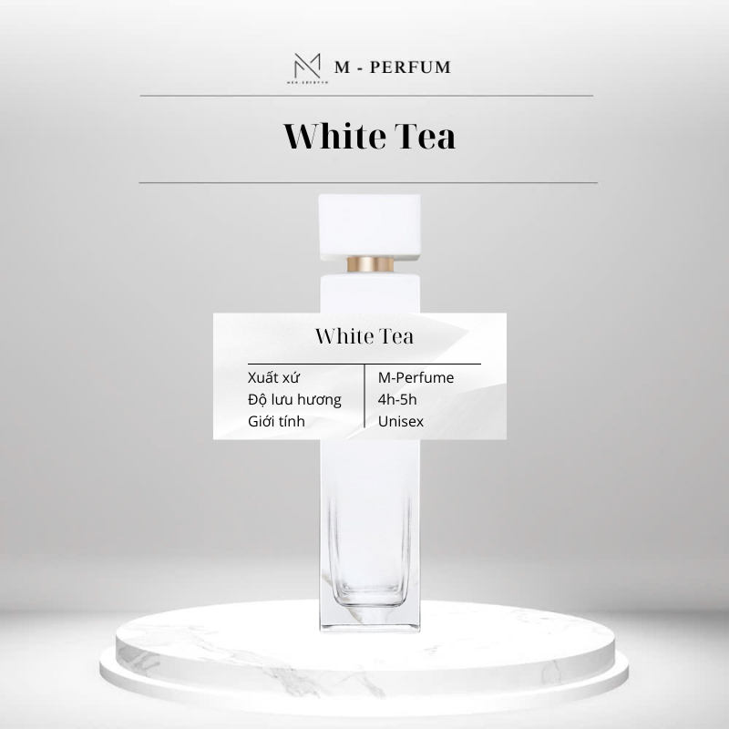 Nước hoa Unisex N.EMBYVN White Tea EDT dung tích 10ml phong cách Nữ tính, Tự nhiên, tươi mát