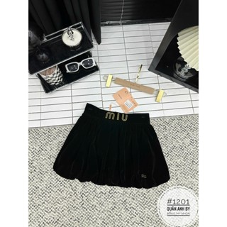    SALE LẺ SIZE CẮT MẪU  Chân váy ngắn nhung dáng bí cạp miu QCCC QCL1 CV0413 Mía #1201 