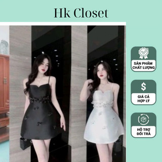 Đầm tacta hai dây hoạ tiết trẻ trung hk72