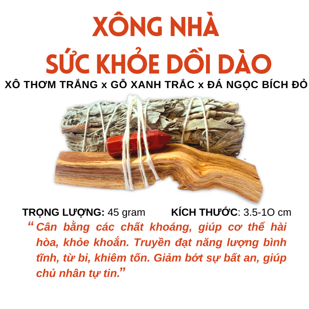 [Labbi] Combo xông nhà sức khoẻ dồi dào [ĐÁ NGỌC BÍCH ĐỎ]