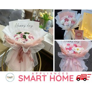  Bó hoa sáp thơm cao cấp hoa dày đẹp cánh mềm có mùi thơm sáp ong tự nhiên form bó đẹp 