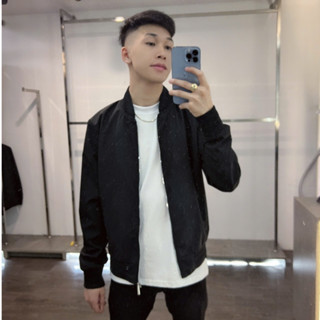 Áo khoác Gió Nam Đen Trơn DSQ 341 Siêu Cấp Bo Gân Hàng Quảng Châu 341 Màu Đen Thời Trang Nam