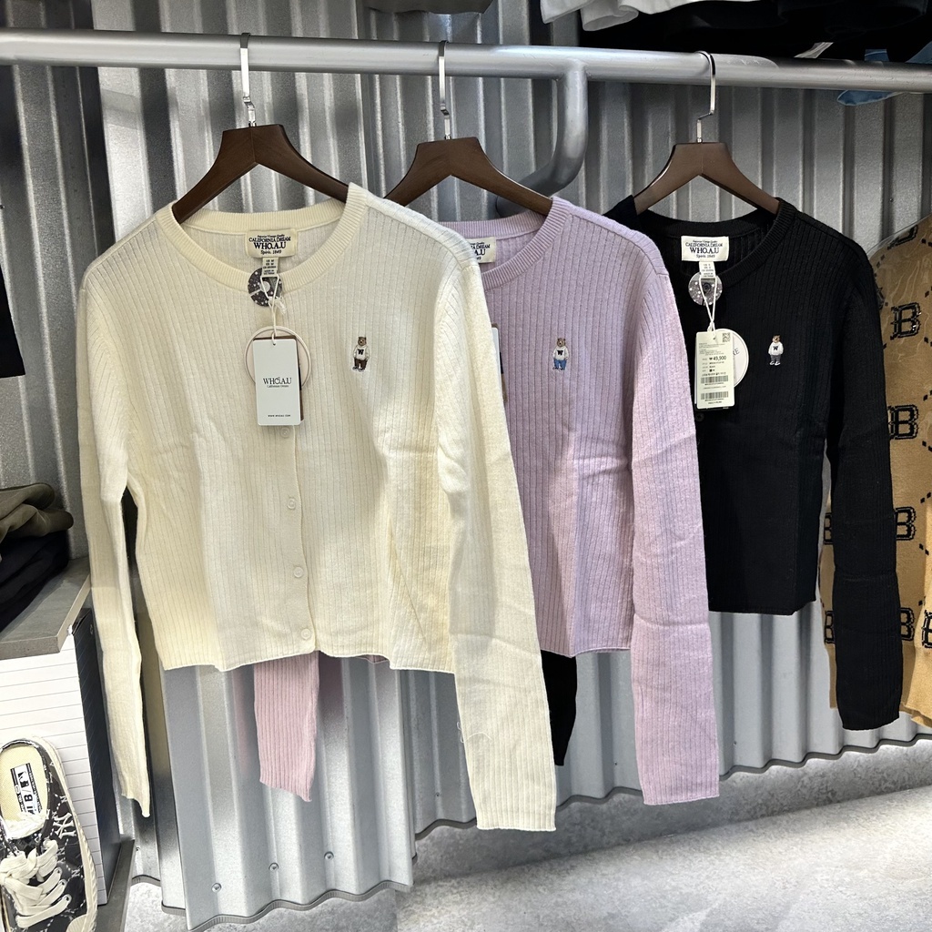 [WHO.A.U] Áo Cardigan len mỏng cashmere Steve